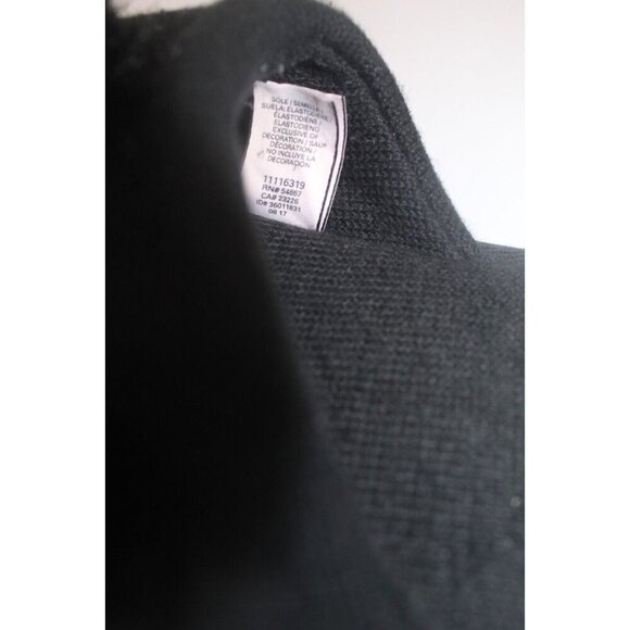 Victoria's Secret Black Knit Embroidered Pop Pom Slippers Slip On Women's Large - Picture 10 of 10